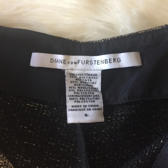 DVF Gold Metallic Simca High Rise Mini Sorts, 4 - Picture 8 of 8